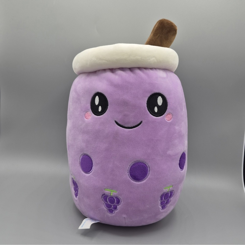 12" Plush Boba Plush Bubble Tea Toy Purple Plush Toy